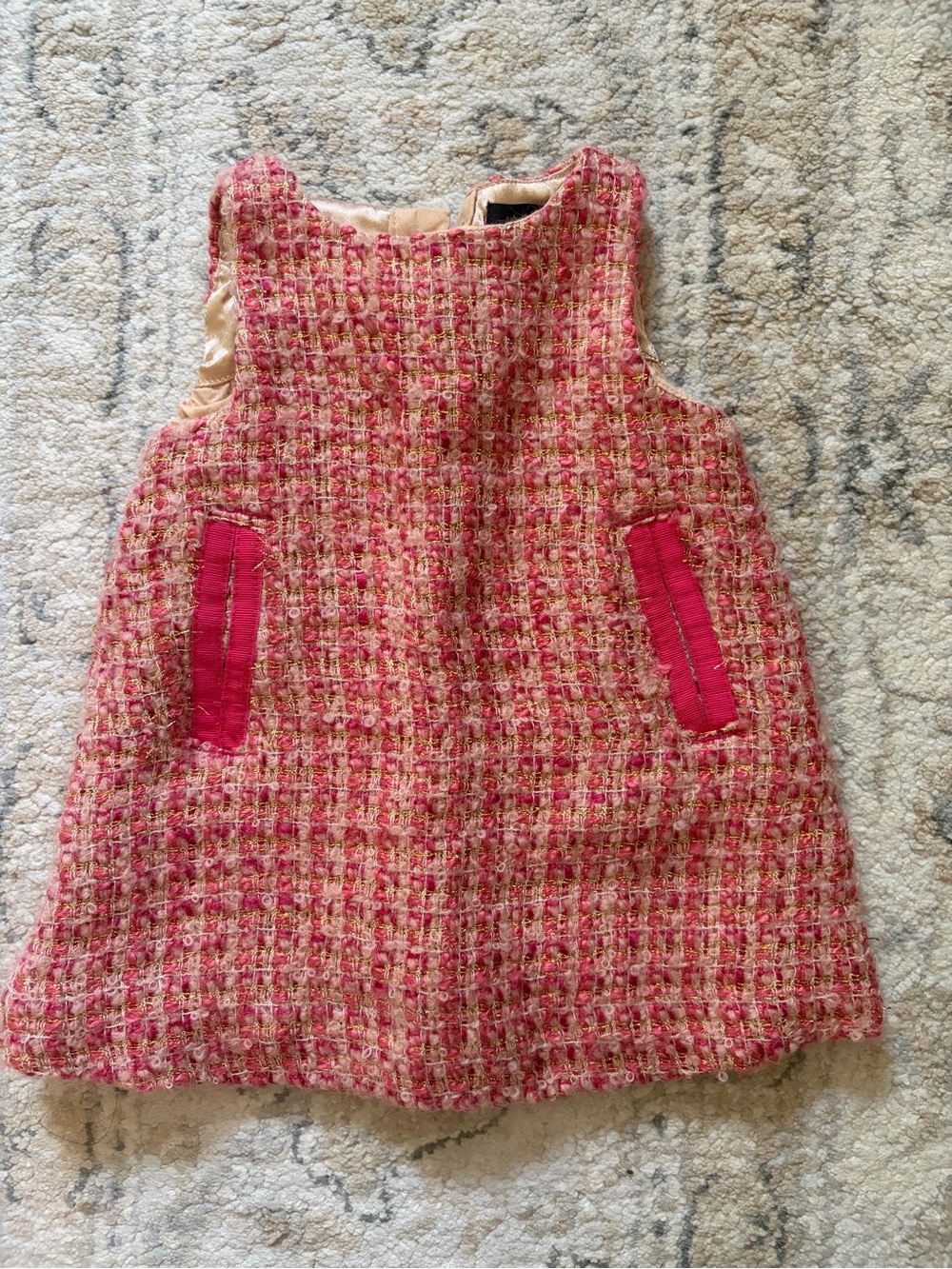 BabyGap Pink Tweed Jumper Dress - 0-3M